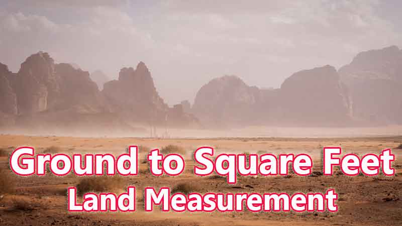 ground to square feet conversion online