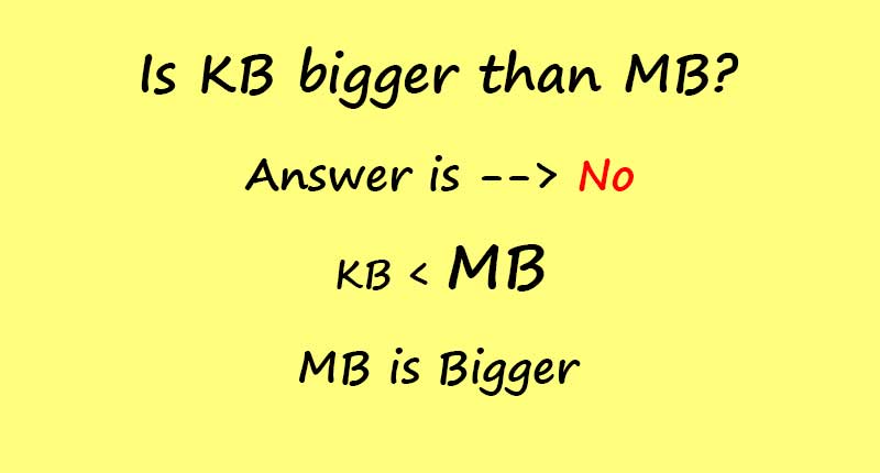 is kb bigger than mb
